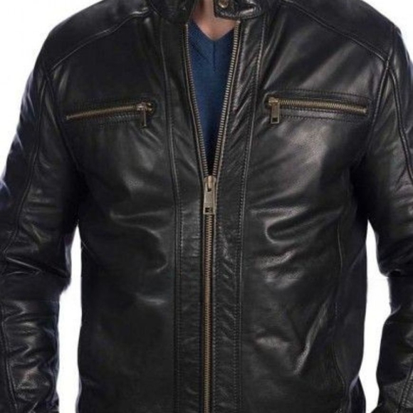 Marc New York Black LeatherJacket By Andrew Marc.Black.
